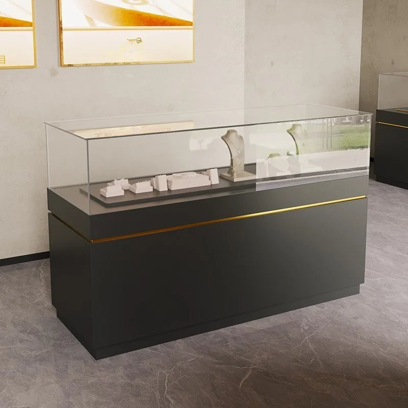 Modern Jewelry Store Display Cabinet - Glass Showcase Counter - Image 4