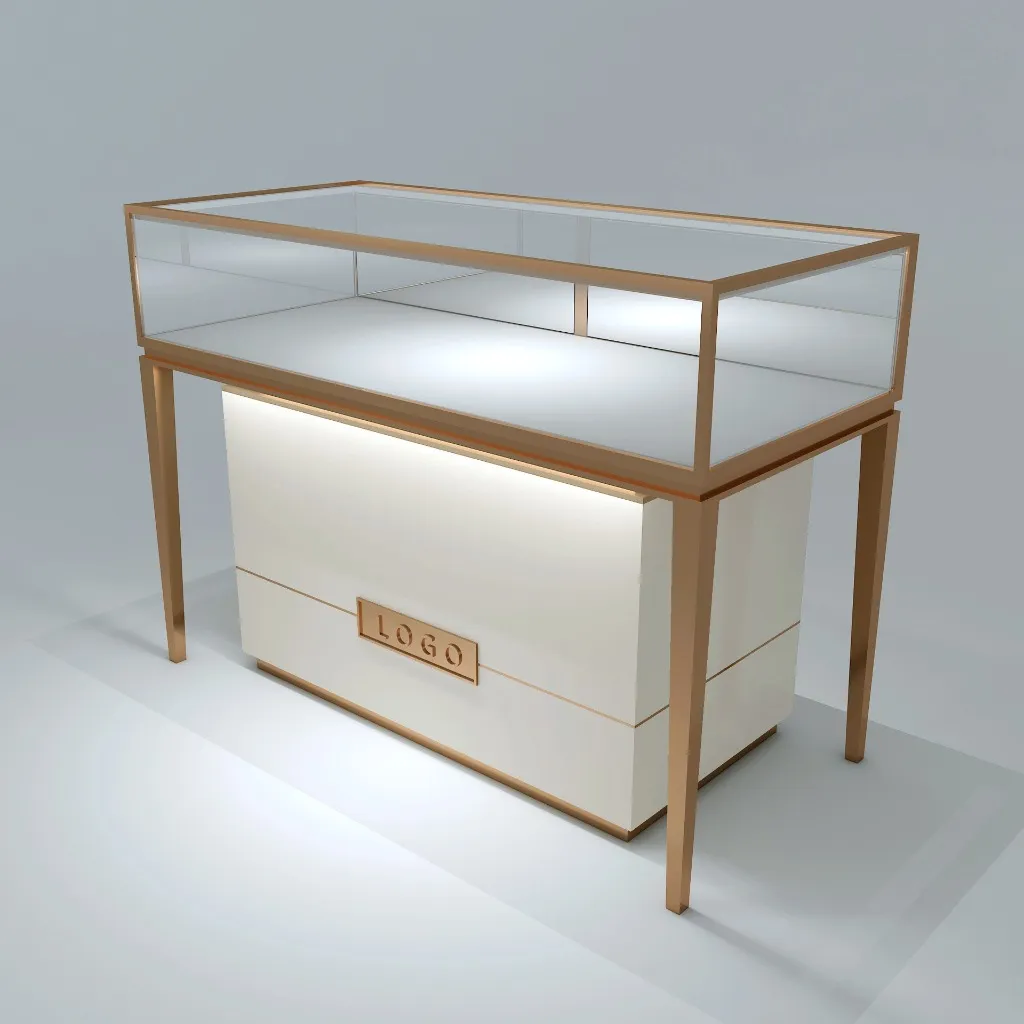 Schmuckvitrine für Einzelhandel - Glastheke mit LED-Beleuchtung